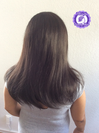 Haarverl&auml;ngerung-Echthaar-100% Human Hair-Naturschwarz-Kundenfoto-3